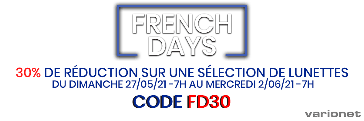 French days : 30% de réduction sur les lunettes de marque