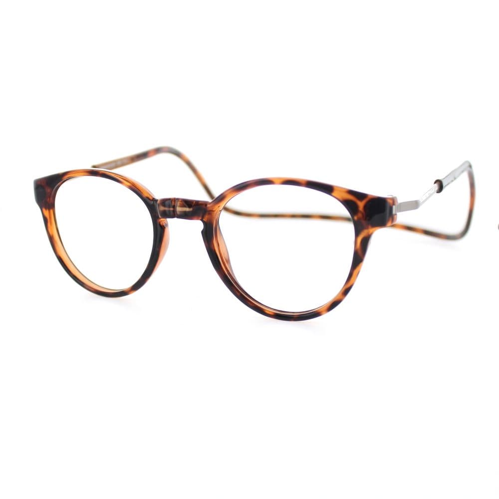 Lunettes de lecture aimantées Clic Pantos Écaille vues de profil