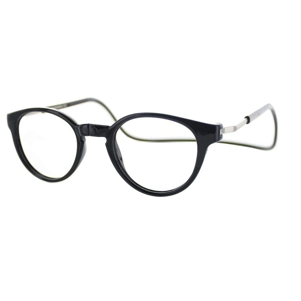Lunettes de lecture aimantées Clic Pantos Noir vues de profil