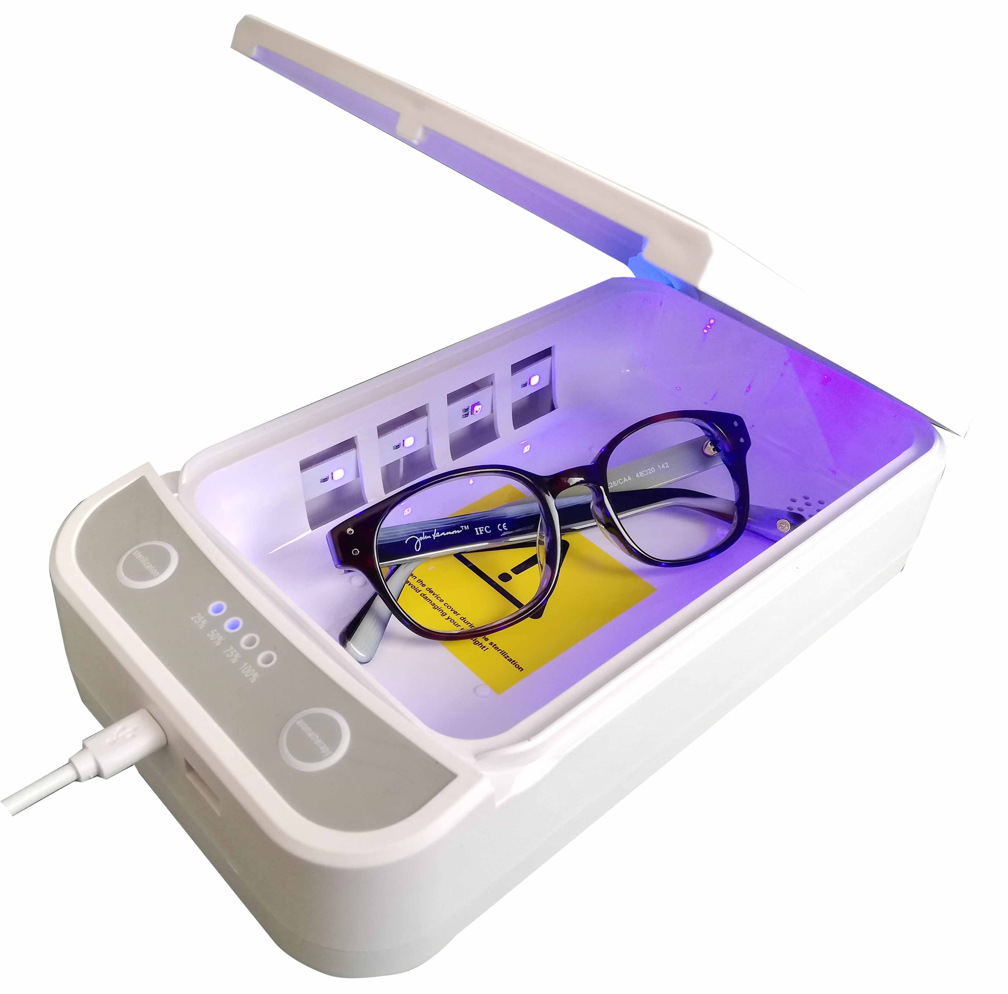 Boîte de désinfectant à lumière UV, stérilisateur Portable, fonction de  désinfection UVC, arôme, nettoyant de téléphone pour outil d'extension de  cils - AliExpress