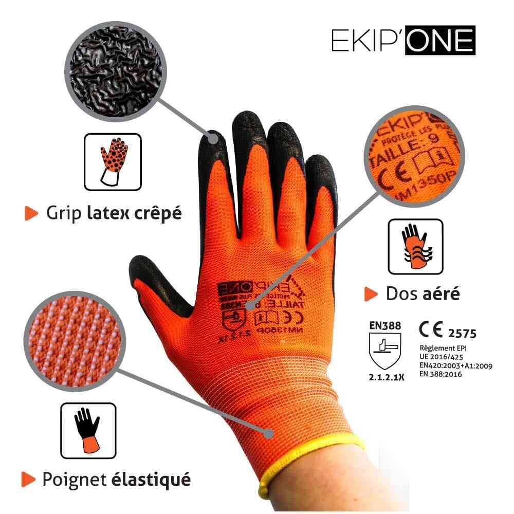 PROGRIP Gants jetables, Gants nitrile extra forts, Gant nitrile noir M, 2x  plus épais, Gant noir avec structure diamant, Gants mecanicien  extra-résistants, 50 pcs/boîte, gants nitrile M, L, XL, XXL