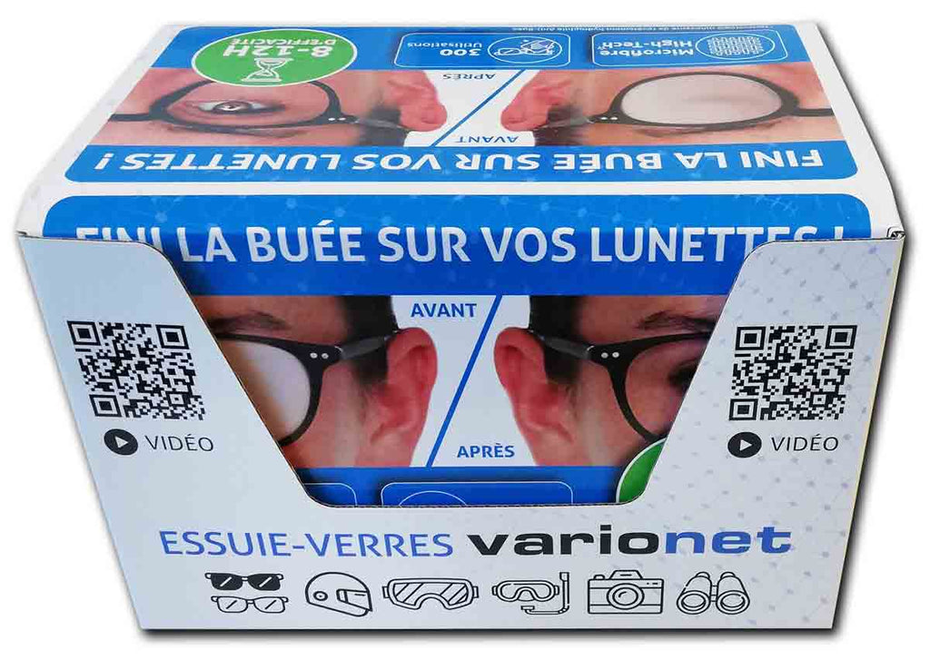 Tissu anti-buée pour lunettes jusqu'à 300 utilisations: Idéal pour