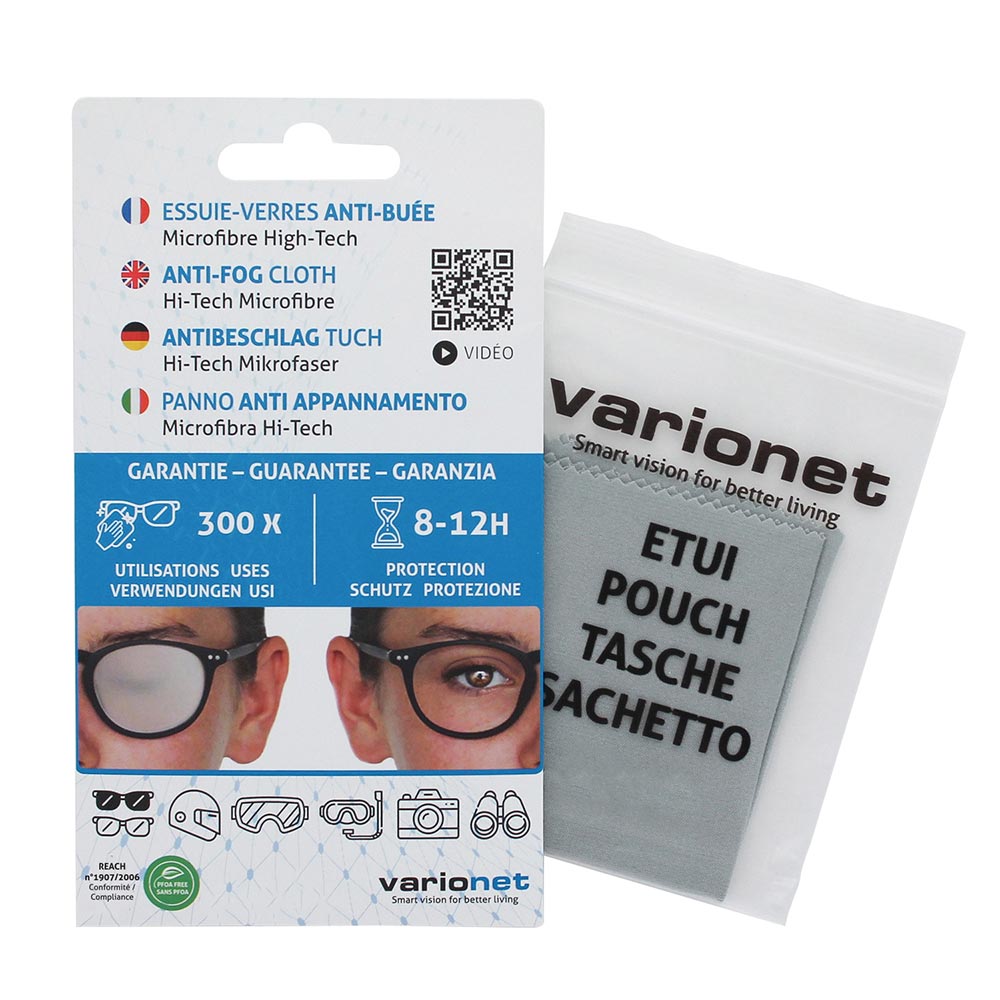 Chiffon anti-buée pour lunettes: jusqu'à 300 utilisations, idéal pour une  utilisation avec des masques